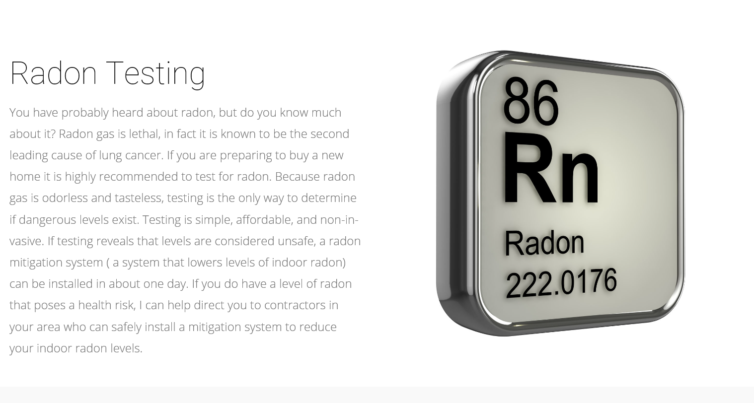 The element Radon from the element chart.
